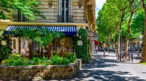 Boulevard de Saint-Germain in the Paris neighborhood of the same name