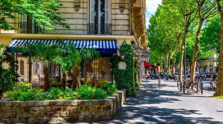Boulevard de Saint-Germain in the Paris neighborhood of the same name