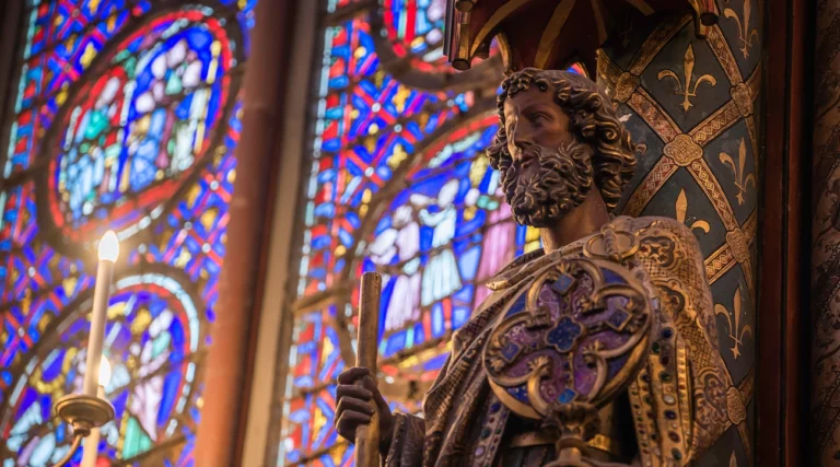 Detail of a sacred icon in the Sainte Chapelle