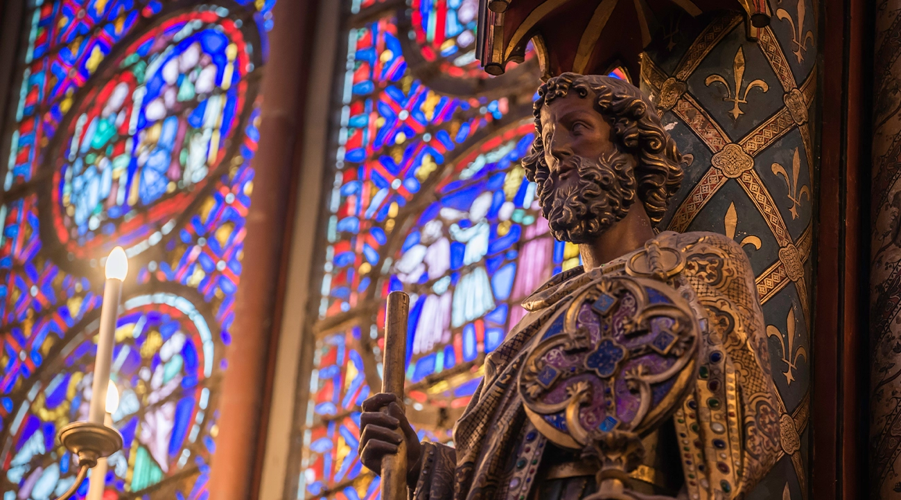 Detail of a sacred icon in the Sainte Chapelle
