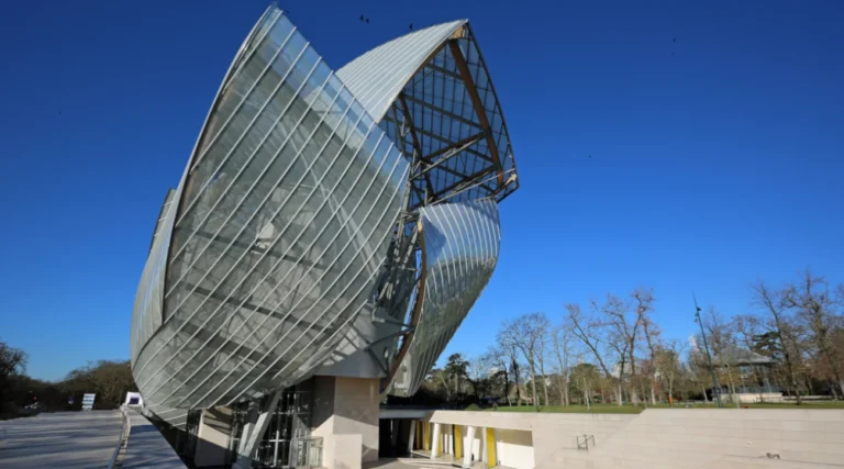 Exterior of the Louis Vuitton Foundation in Paris