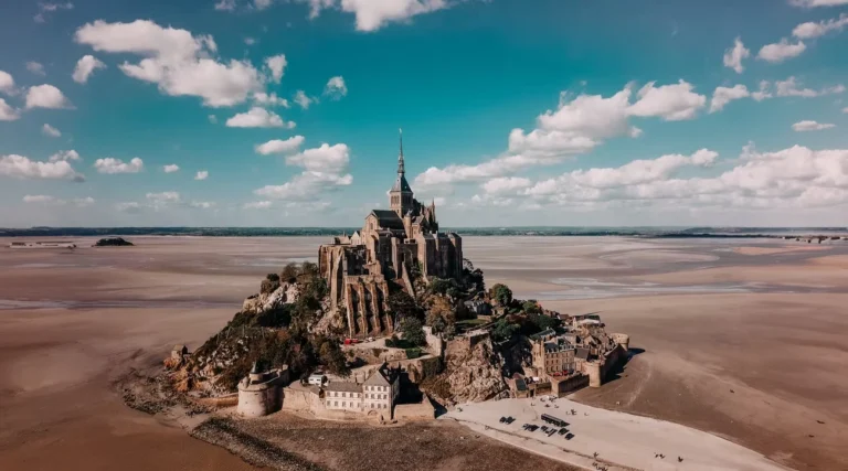 Mont Saint Michel aerial view