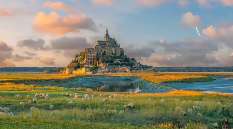 Mont Saint Michel Abbey in Normandy, France