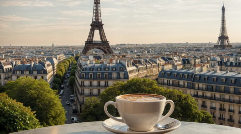 Breakfast with a view of the Eiffel Tower