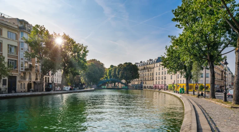 Overview of Canal Saint-Martin in Paris