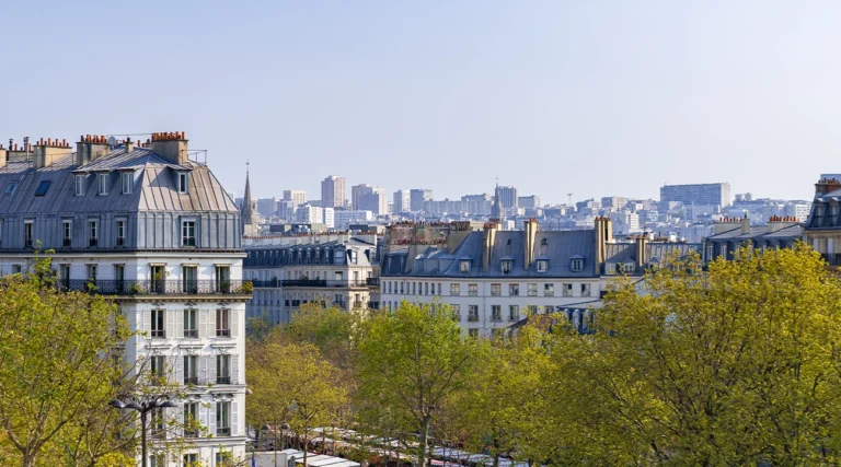 Skyline of the Bastille district in Paris
