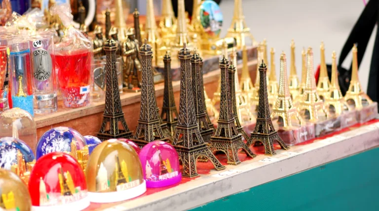 Souvenirs in a stall in Paris