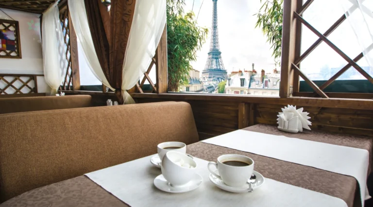 View from the veranda of a restaurant in Paris